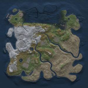 Thumbnail Rust Map: Procedural Map, Size: 3800, Seed: 161498, 16 Monuments