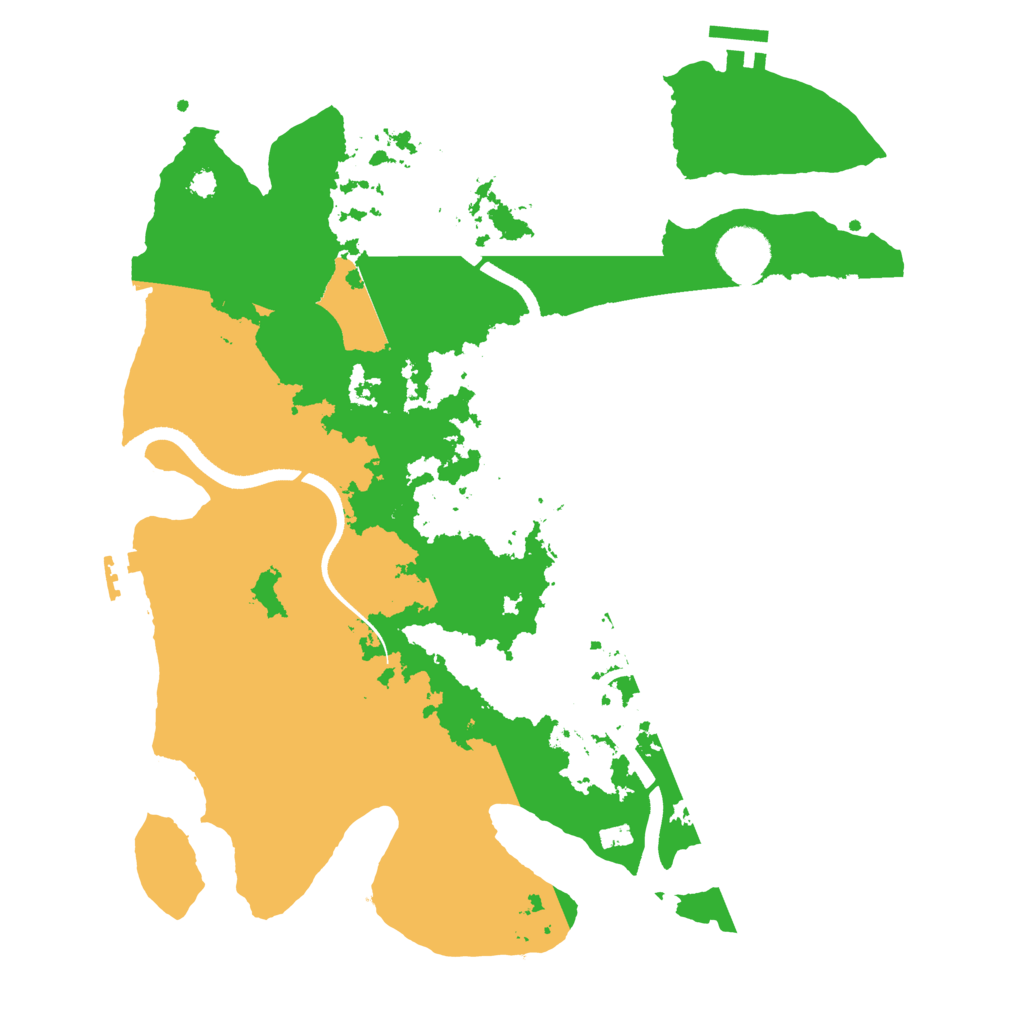 Biome Rust Map: Procedural Map, Size: 3500, Seed: 54397