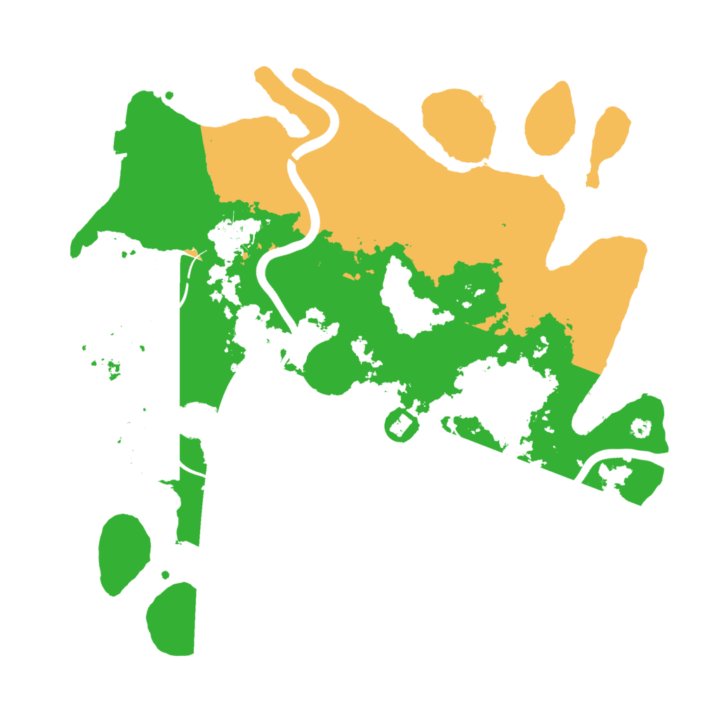 Biome Rust Map: Procedural Map, Size: 3600, Seed: 89221
