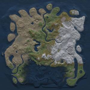 Thumbnail Rust Map: Procedural Map, Size: 4500, Seed: 199921628, 16 Monuments