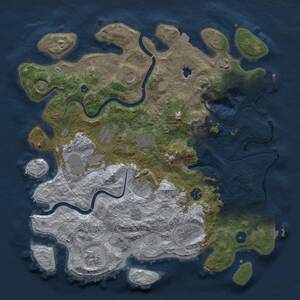 Thumbnail Rust Map: Procedural Map, Size: 4000, Seed: 1026250916, 16 Monuments