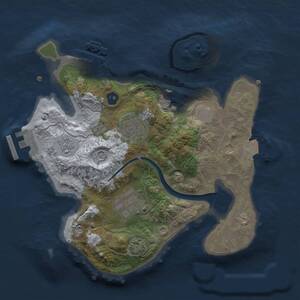 Thumbnail Rust Map: Procedural Map, Size: 2400, Seed: 159676, 9 Monuments