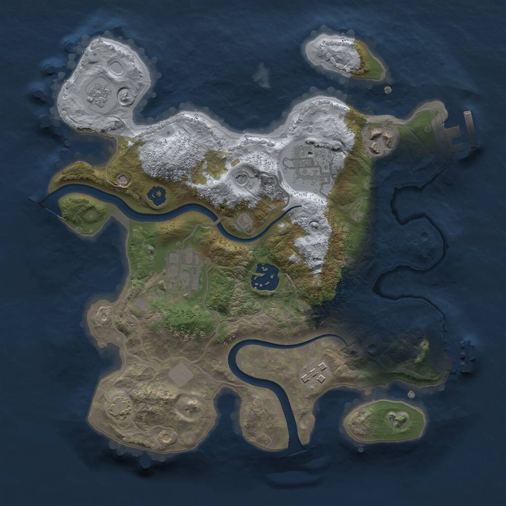 Rust Map: Procedural Map, Size: 2700, Seed: 1781265721, 11 Monuments