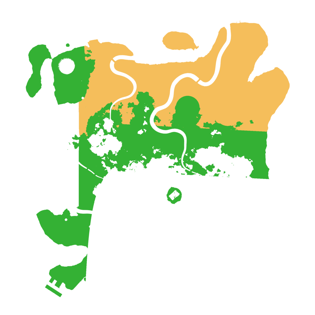 Biome Rust Map: Procedural Map, Size: 3500, Seed: 1996977051