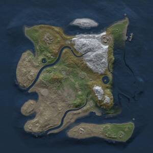 Thumbnail Rust Map: Procedural Map, Size: 3000, Seed: 853664952, 9 Monuments
