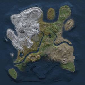 Thumbnail Rust Map: Procedural Map, Size: 3000, Seed: 431324221, 13 Monuments
