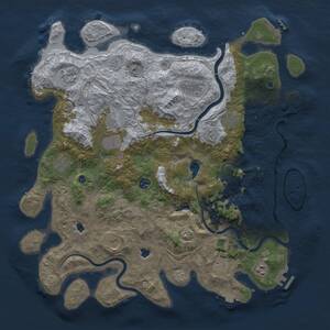 Thumbnail Rust Map: Procedural Map, Size: 4500, Seed: 498735007, 16 Monuments
