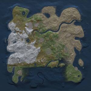 Thumbnail Rust Map: Procedural Map, Size: 3750, Seed: 82138434, 16 Monuments