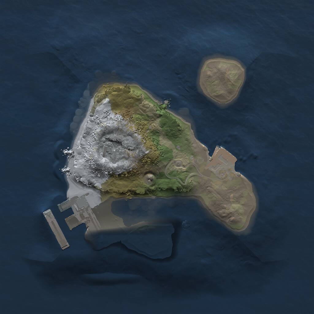Rust Map: Procedural Map, Size: 1500, Seed: 891, 2 Monuments