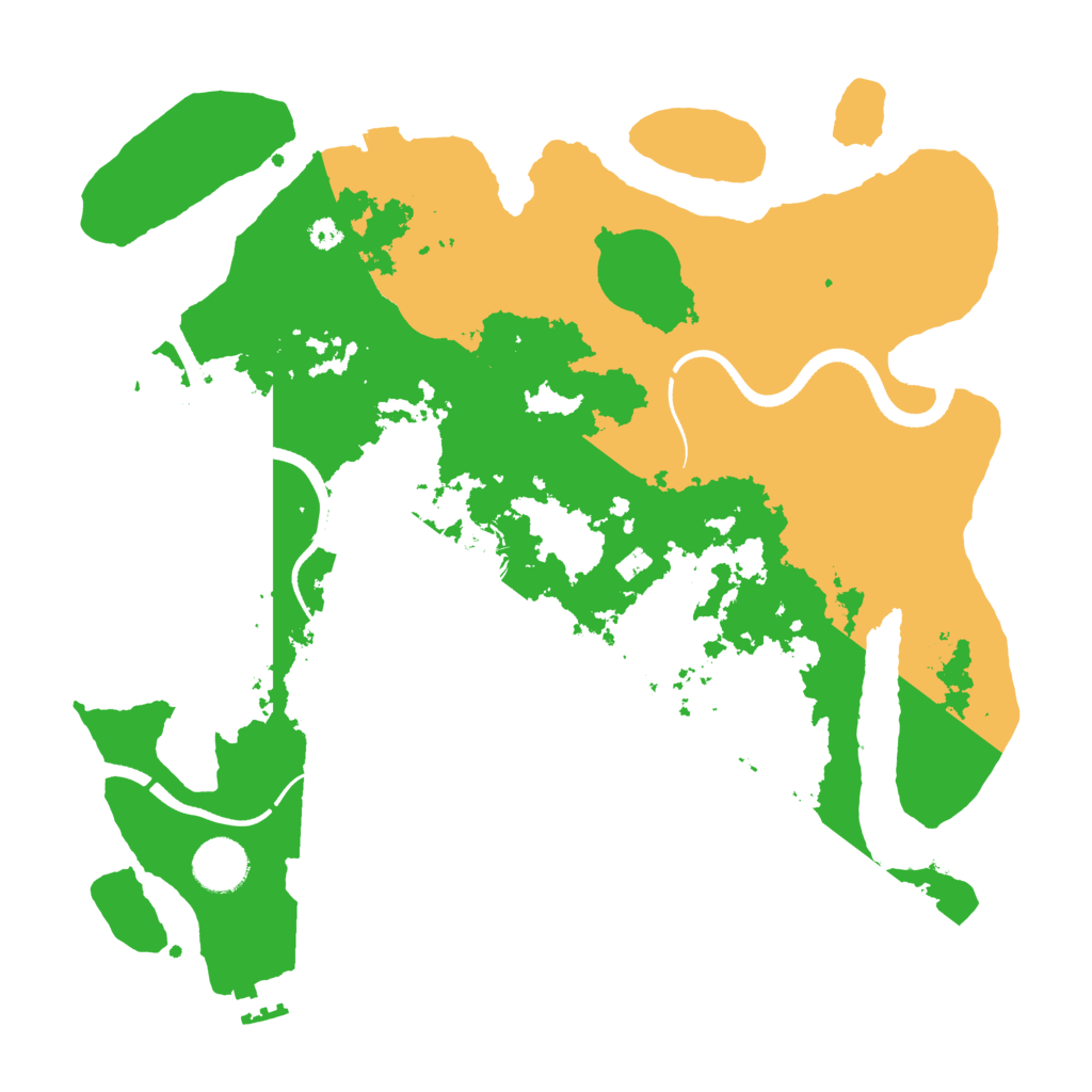 Biome Rust Map: Procedural Map, Size: 3500, Seed: 43691
