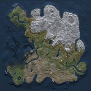 Thumbnail Rust Map: Procedural Map, Size: 4000, Seed: 1044470895, 16 Monuments