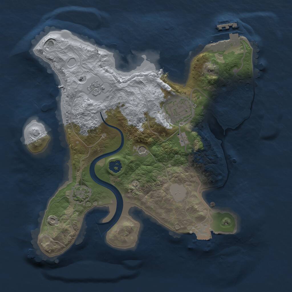 Rust Map: Procedural Map, Size: 2270, Seed: 1782802638, 6 Monuments