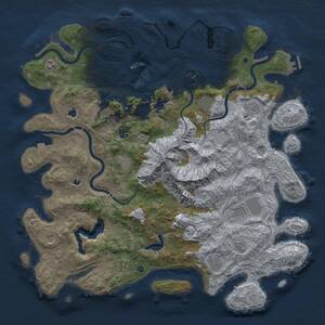 Thumbnail Rust Map: Procedural Map, Size: 5000, Seed: 10124815, 17 Monuments