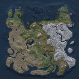 Thumbnail Rust Map: Procedural Map, Size: 4500, Seed: 1144654, 16 Monuments