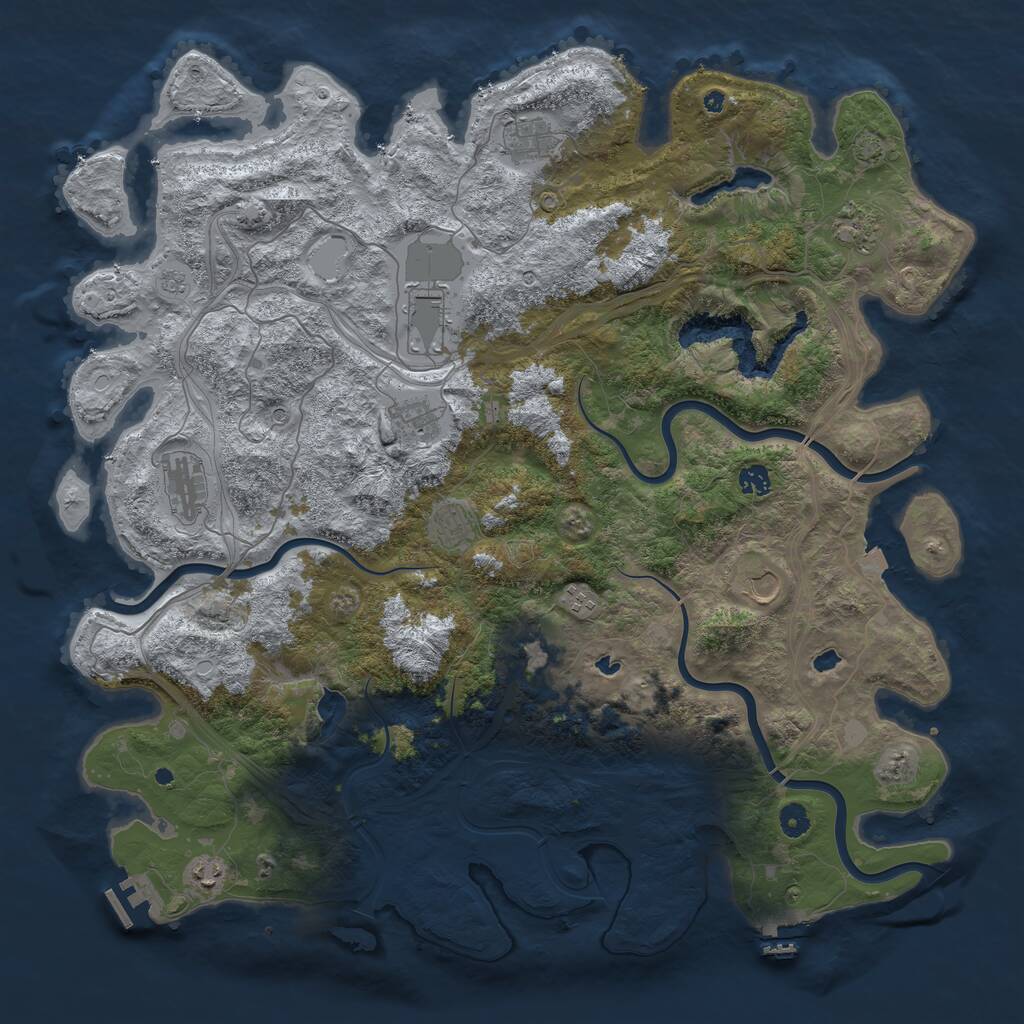 Rust Map: Procedural Map, Size: 4800, Seed: 1662331453, 17 Monuments