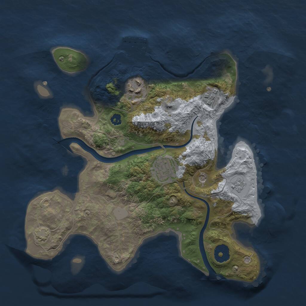Rust Map: Procedural Map, Size: 2700, Seed: 1781352093, 8 Monuments