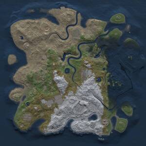 Thumbnail Rust Map: Procedural Map, Size: 4000, Seed: 396398087, 16 Monuments