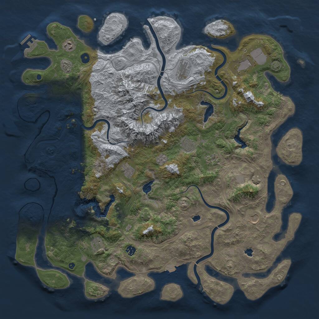 Rust Map: Procedural Map, Size: 5000, Seed: 212187565, 15 Monuments