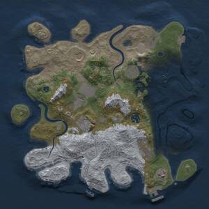 Thumbnail Rust Map: Procedural Map, Size: 3500, Seed: 850270924, 14 Monuments