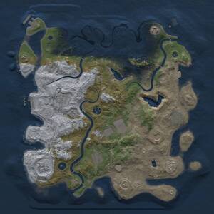 Thumbnail Rust Map: Procedural Map, Size: 4000, Seed: 459679542, 15 Monuments