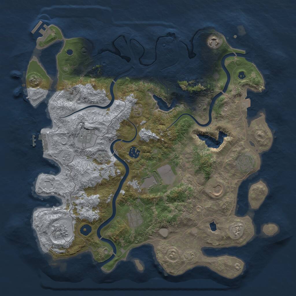 Rust Map: Procedural Map, Size: 4000, Seed: 459679542, 15 Monuments