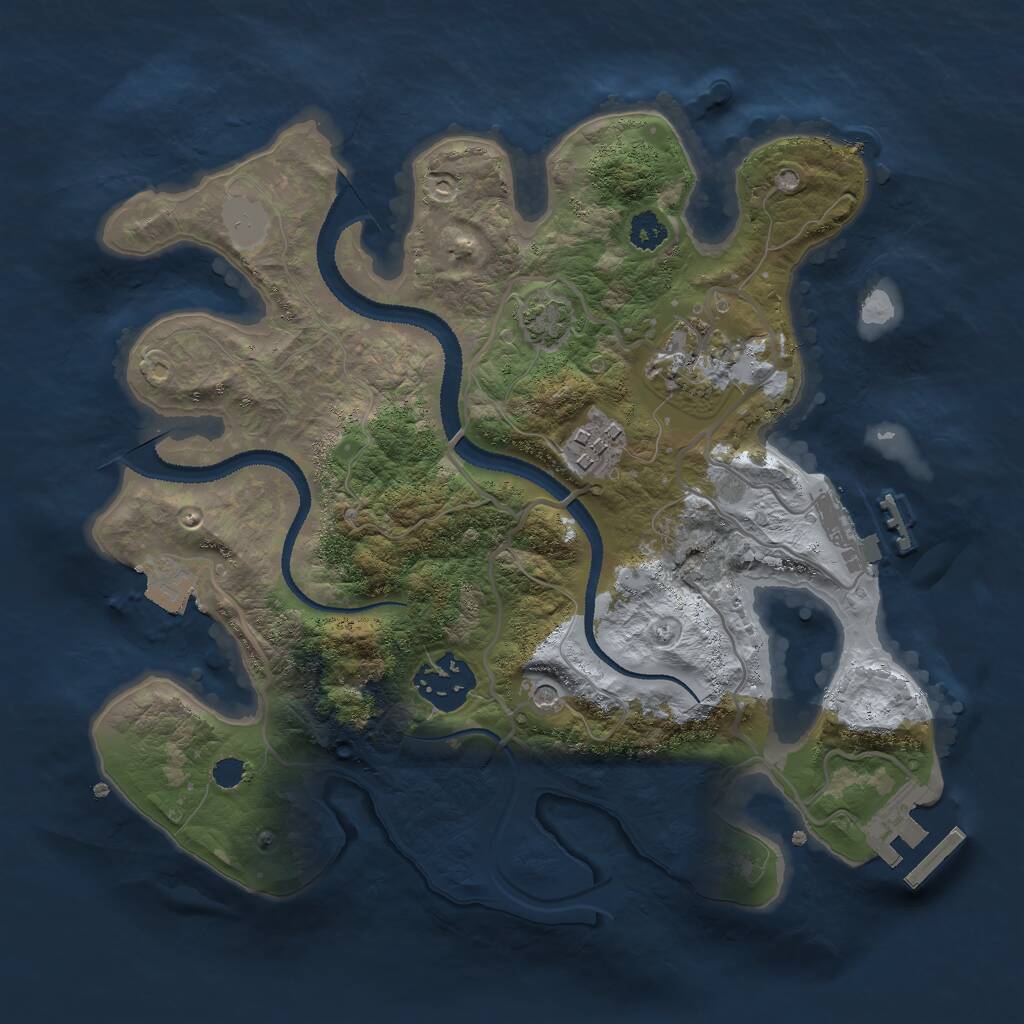 Rust Map: Procedural Map, Size: 2733, Seed: 1561991994, 8 Monuments