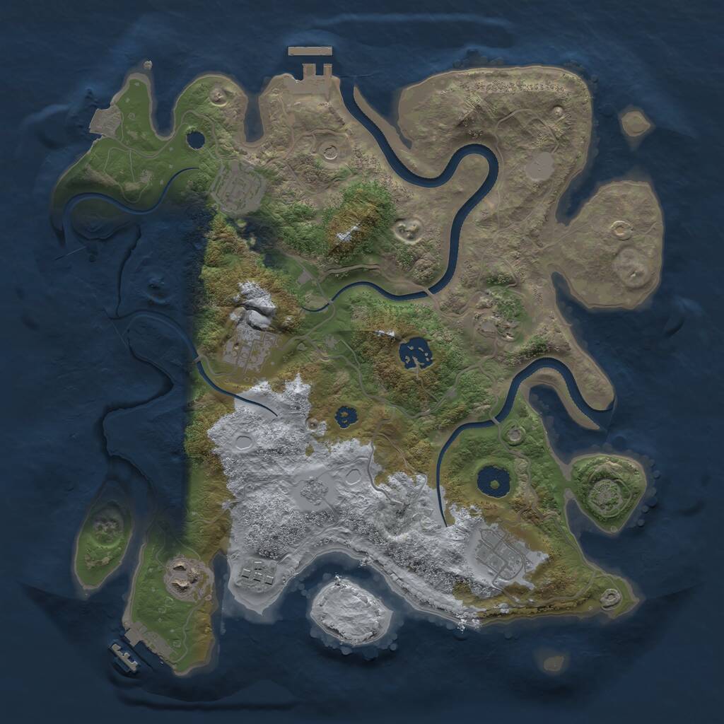 Rust Map: Procedural Map, Size: 3333, Seed: 13062026, 13 Monuments