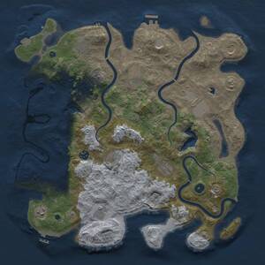 Thumbnail Rust Map: Procedural Map, Size: 4200, Seed: 5678909, 16 Monuments