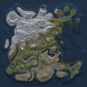 Thumbnail Rust Map: Procedural Map, Size: 4000, Seed: 1791239956, 14 Monuments