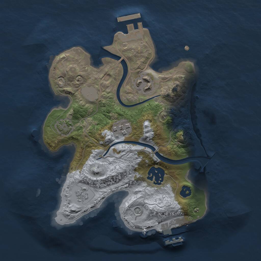 Rust Map: Procedural Map, Size: 2250, Seed: 67, 9 Monuments
