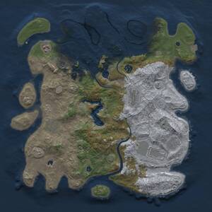 Thumbnail Rust Map: Procedural Map, Size: 4000, Seed: 1670397203, 14 Monuments
