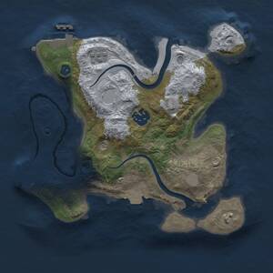 Thumbnail Rust Map: Procedural Map, Size: 2500, Seed: 23994, 6 Monuments