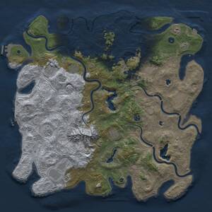 Thumbnail Rust Map: Procedural Map, Size: 5000, Seed: 18731507, 17 Monuments