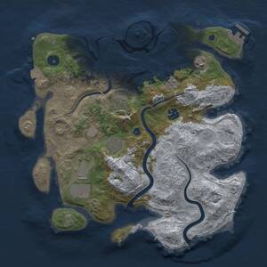 Thumbnail Rust Map: Procedural Map, Size: 3500, Seed: 383289572, 11 Monuments