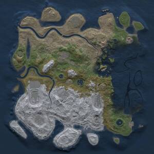 Thumbnail Rust Map: Procedural Map, Size: 3800, Seed: 1994723668, 16 Monuments