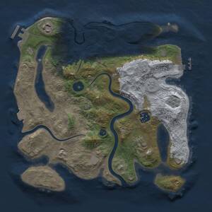 Thumbnail Rust Map: Procedural Map, Size: 3000, Seed: 72720307, 10 Monuments