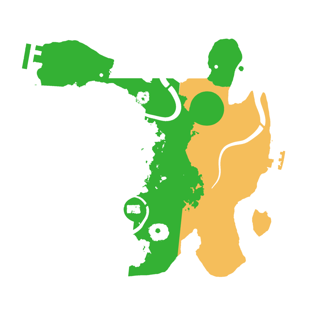 Biome Rust Map: Procedural Map, Size: 2499, Seed: 622880168
