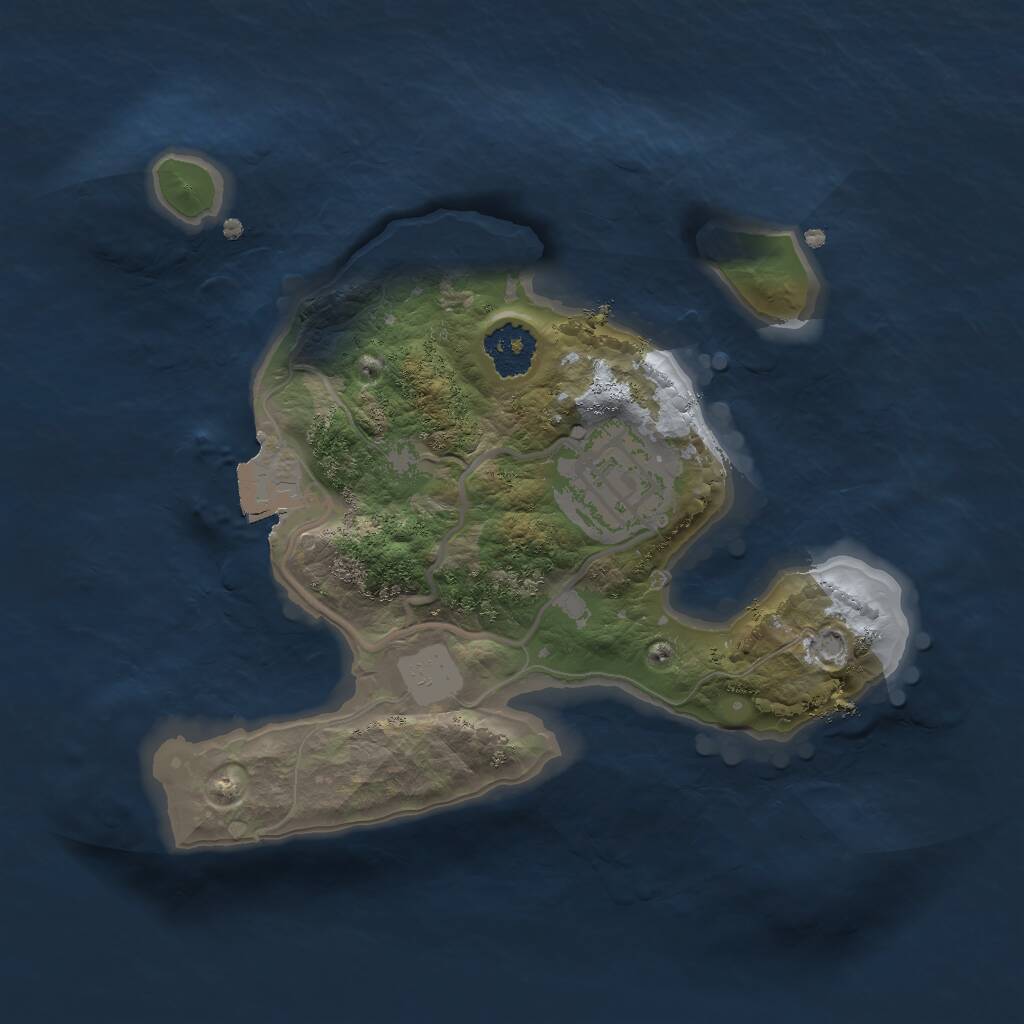 Rust Map: Procedural Map, Size: 2000, Seed: 372482578, 2 Monuments