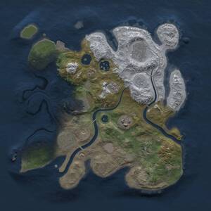 Thumbnail Rust Map: Procedural Map, Size: 3000, Seed: 113481, 12 Monuments