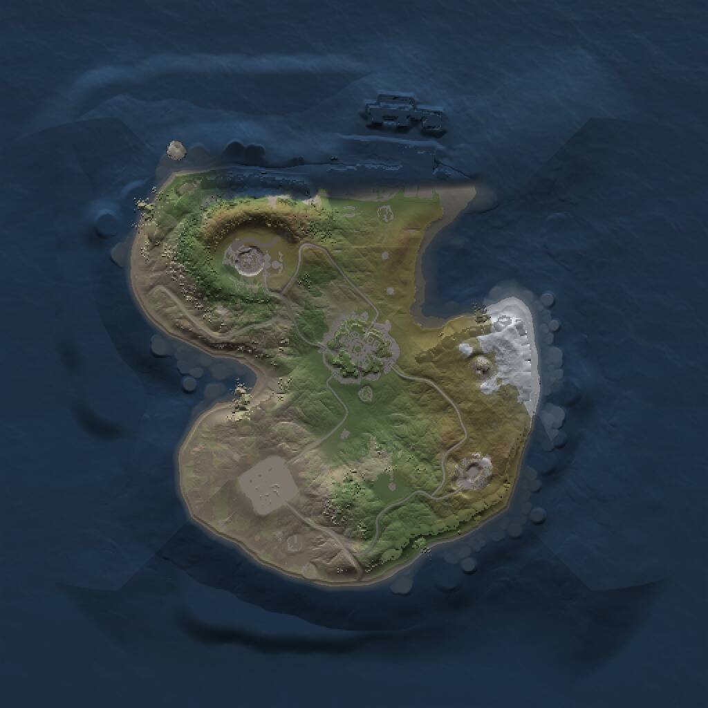 Rust Map: Procedural Map, Size: 1500, Seed: 200015, 4 Monuments