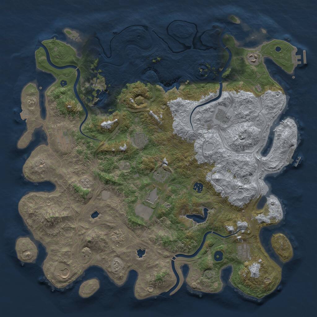 Rust Map: Procedural Map, Size: 4750, Seed: 78901, 17 Monuments