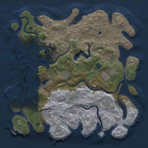 Thumbnail Rust Map: Procedural Map, Size: 4250, Seed: 1267259454, 15 Monuments