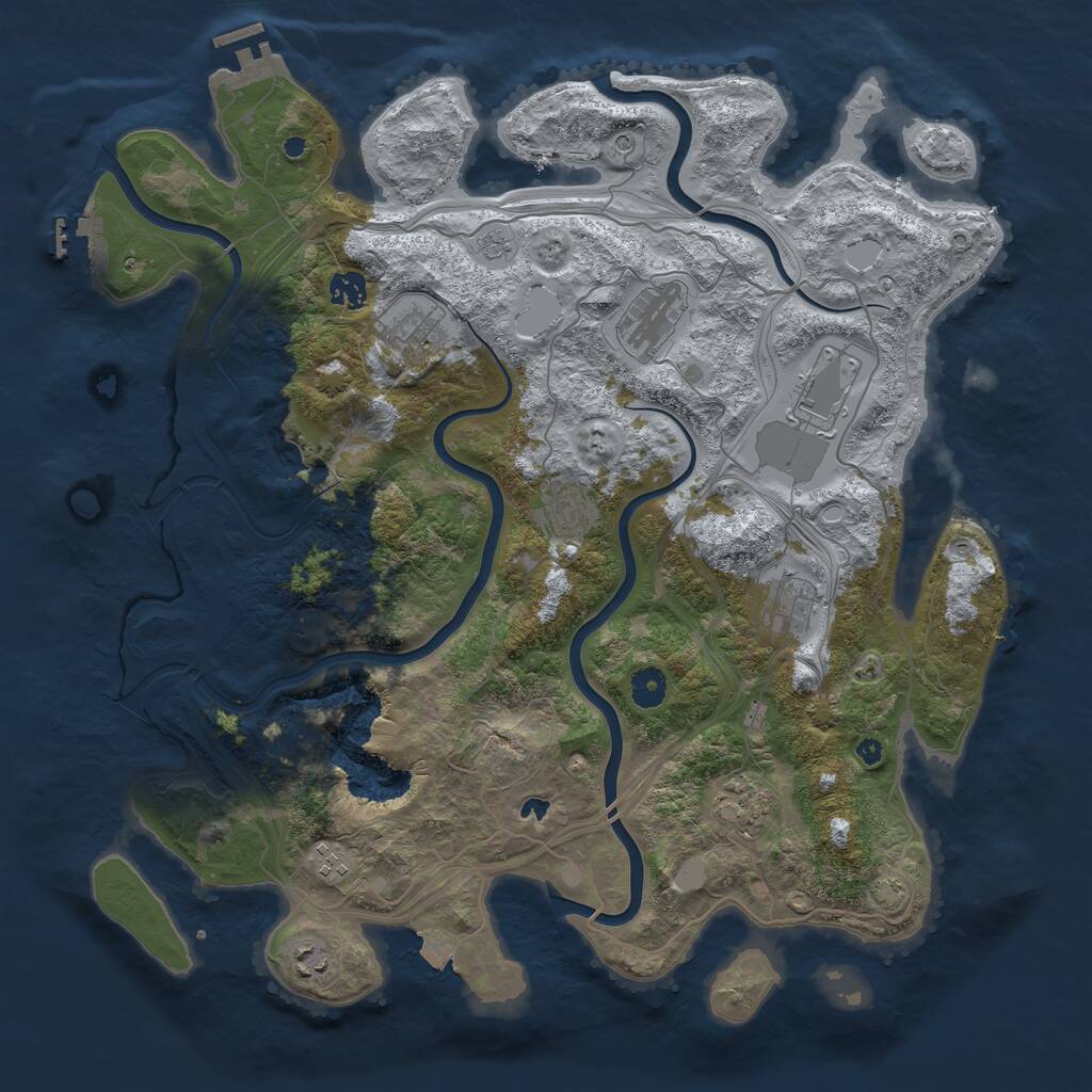 Rust Map: Procedural Map, Size: 4250, Seed: 1654070350, 15 Monuments