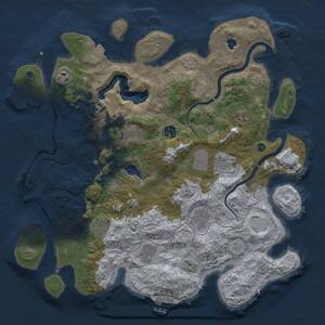 Thumbnail Rust Map: Procedural Map, Size: 4000, Seed: 678425, 15 Monuments