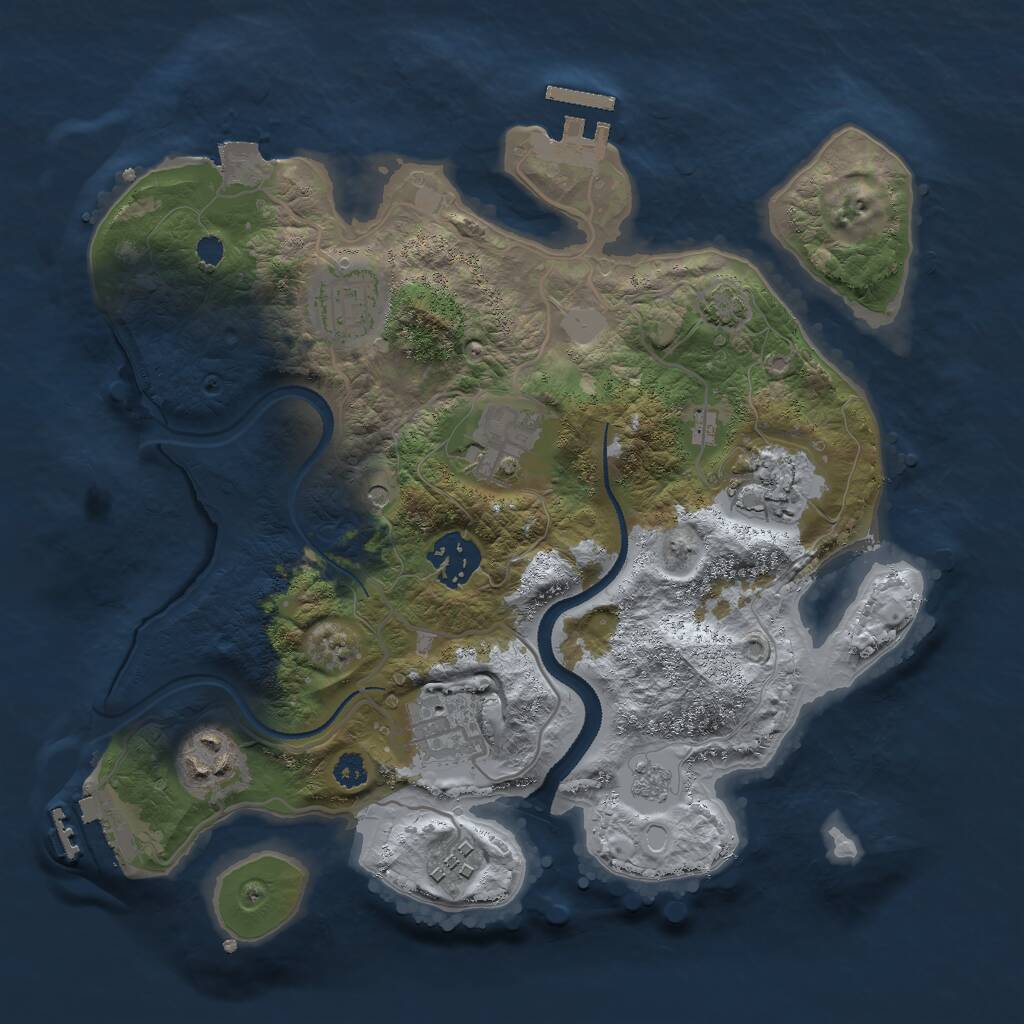 Rust Map: Procedural Map, Size: 2993, Seed: 481981, 13 Monuments