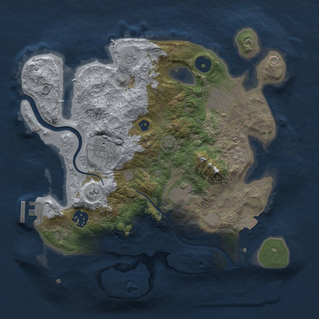 Rust Map: Procedural Map, Size: 3000, Seed: 1731671273, 9 Monuments
