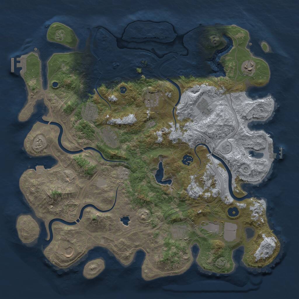 Rust Map: Procedural Map, Size: 4250, Seed: 78901, 17 Monuments
