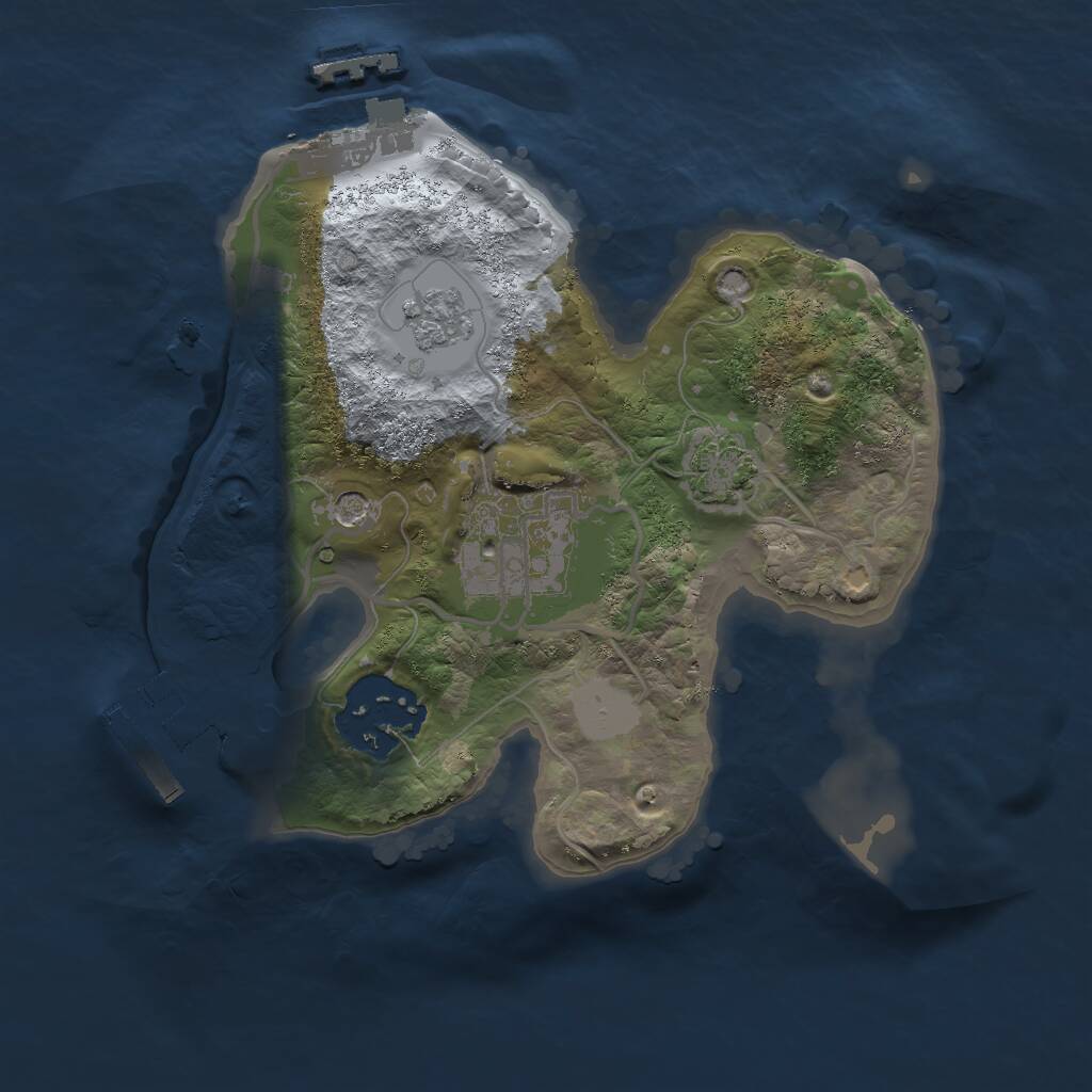 Rust Map: Procedural Map, Size: 2000, Seed: 504040925, 8 Monuments