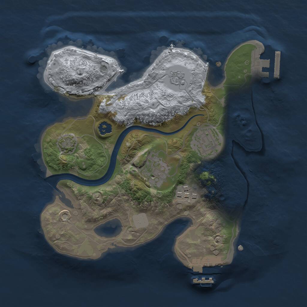 Rust Map: Procedural Map, Size: 2300, Seed: 651651323, 8 Monuments