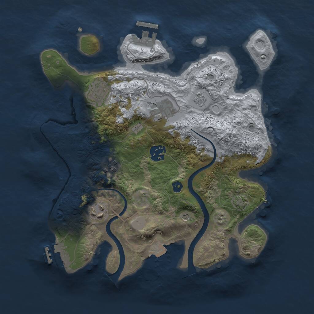 Rust Map: Procedural Map, Size: 2900, Seed: 777, 11 Monuments
